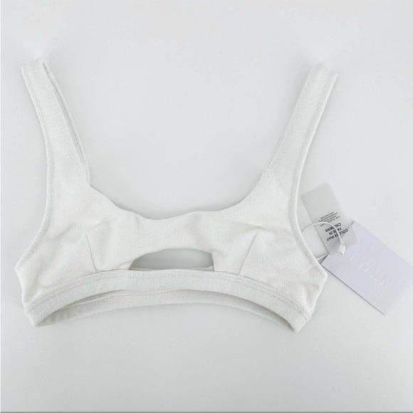 Women Small PacSun TWIIN Lunar Scoop Crop White Bikini - Picture 4 of 5